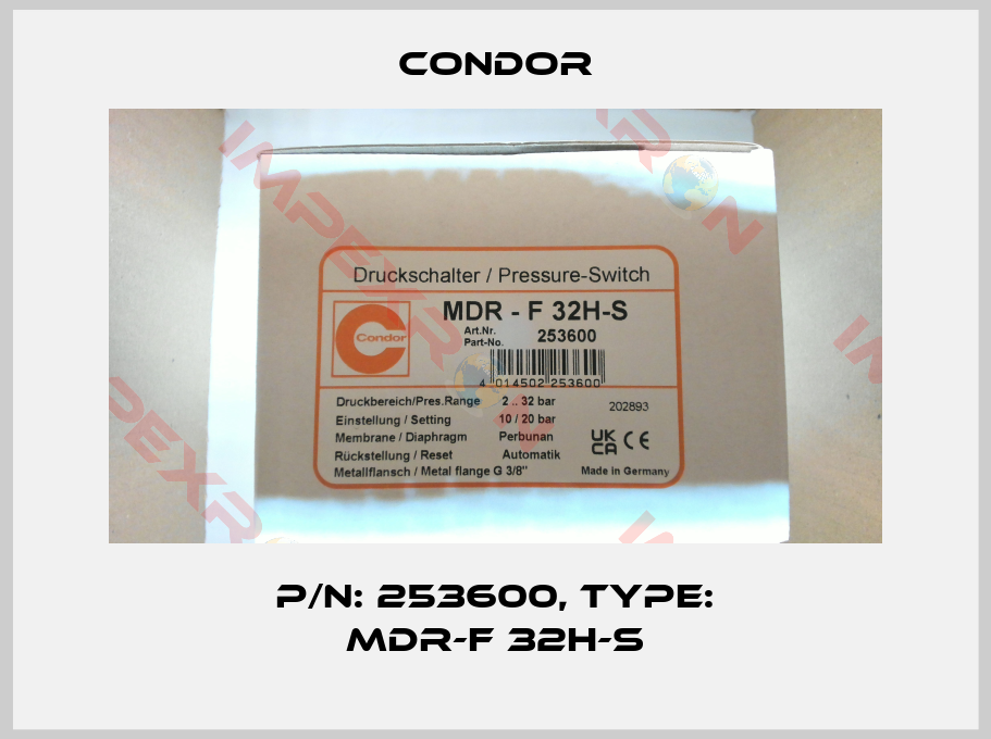Condor-P/N: 253600, Type: MDR-F 32H-S