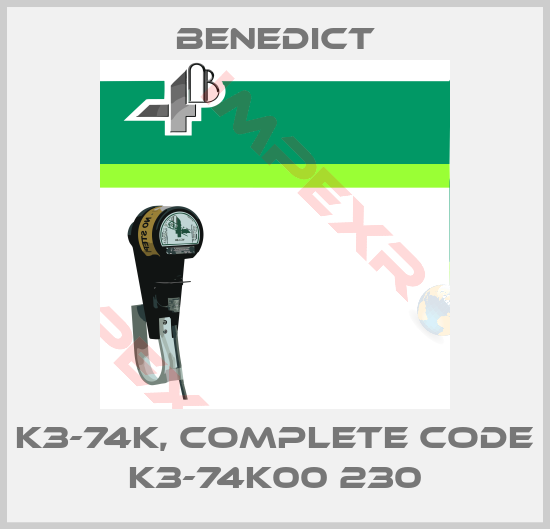 Benedict-K3-74K, complete code K3-74K00 230