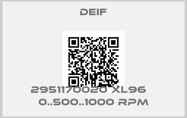 Deif-2951170020 XL96    0..500..1000 RPM