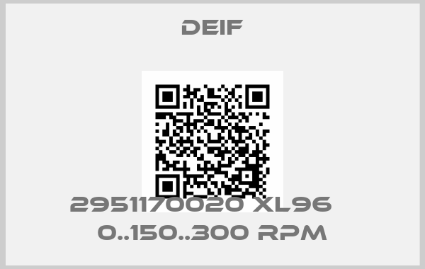 Deif-2951170020 XL96    0..150..300 RPM