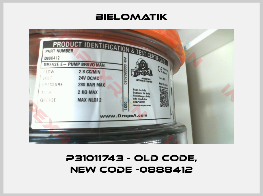 Bielomatik-P31011743 - old code, new code -0888412