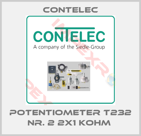 Contelec-POTENTIOMETER T232 NR. 2 2X1 KOHM 