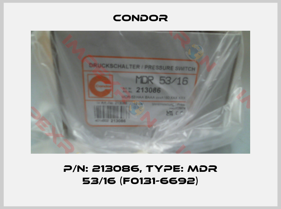 Condor-P/N: 213086, Type: MDR 53/16 (F0131-6692)