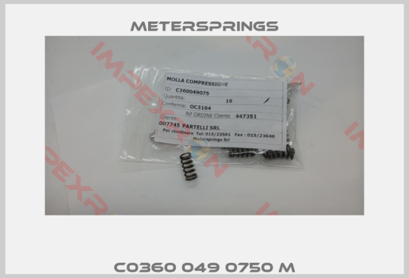 Metersprings-C0360 049 0750 M