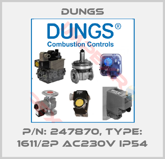 Dungs-P/N: 247870, Type: 1611/2P AC230V IP54