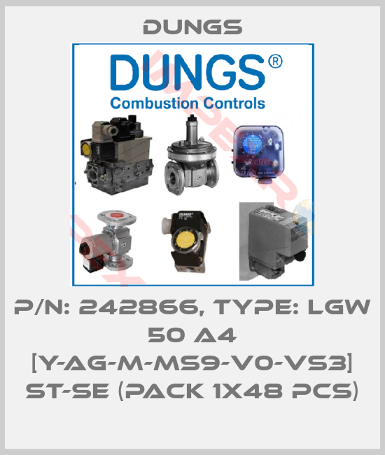 Dungs-P/N: 242866, Type: LGW 50 A4 [Y-Ag-M-MS9-V0-VS3] st-se (pack 1x48 pcs)