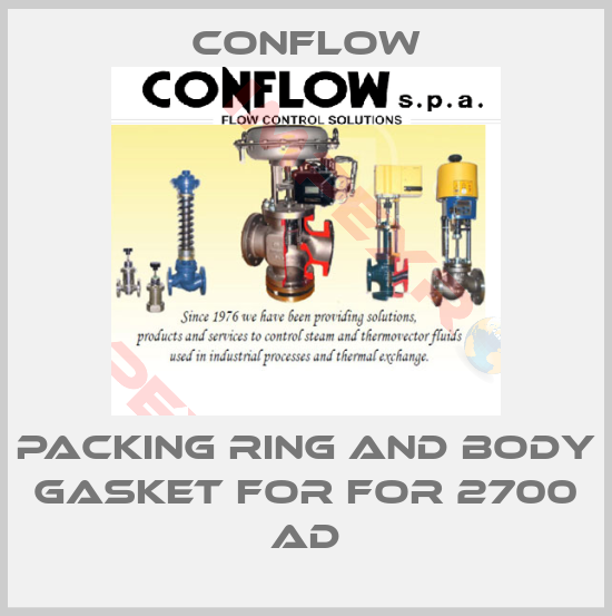 CONFLOW-PACKING RING AND BODY GASKET FOR for 2700 AD