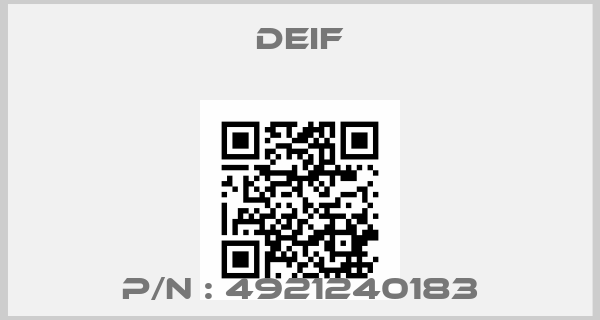 Deif-P/N : 4921240183