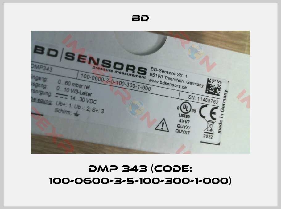 Bd-DMP 343 (Code: 100-0600-3-5-100-300-1-000)