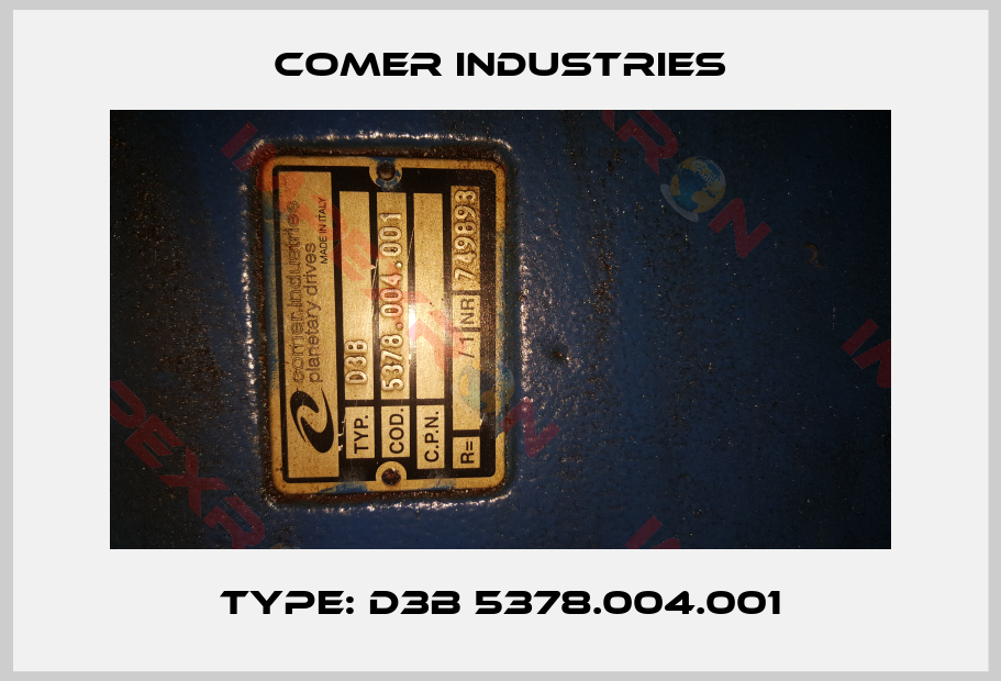 Comer Industries-Type: D3B 5378.004.001