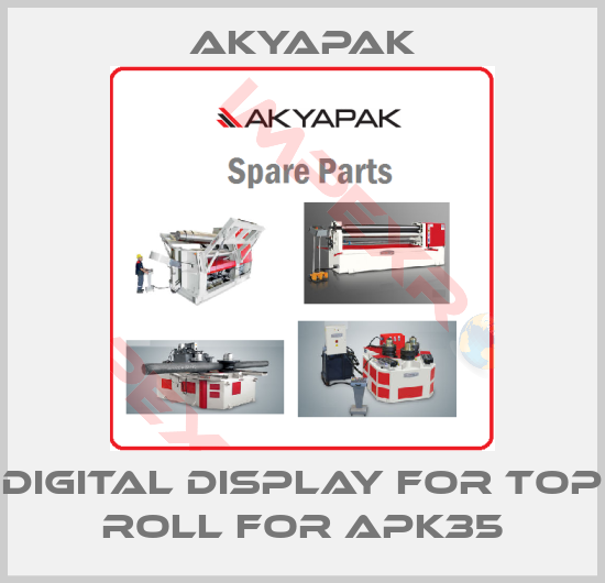 Akyapak-Digital display for top roll for APK35