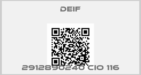 Deif-2912890240 CIO 116