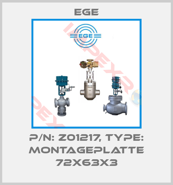 Ege-p/n: Z01217, Type: Montageplatte 72x63x3
