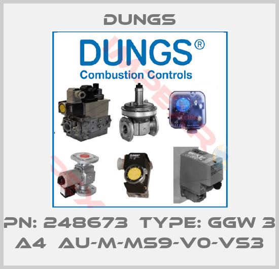 Dungs-PN: 248673  Type: GGW 3 A4  Au-M-MS9-V0-VS3