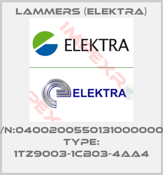 Lammers (Elektra)-P/N:04002005501310000000 Type: 1TZ9003-1CB03-4AA4