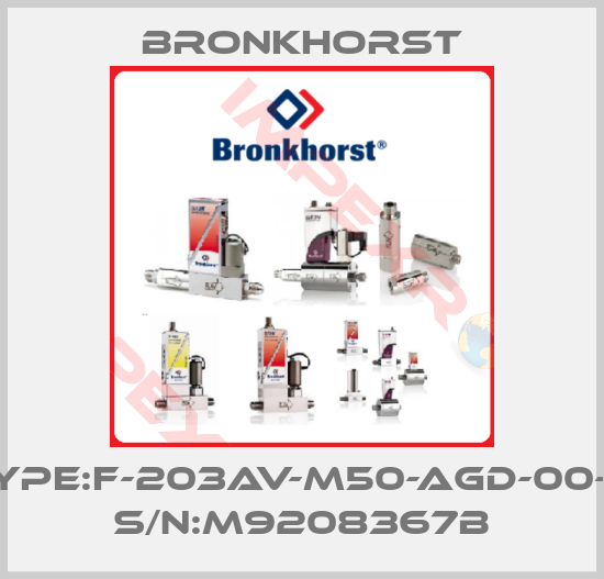 Bronkhorst-Type:F-203AV-M50-AGD-00-V S/N:M9208367B