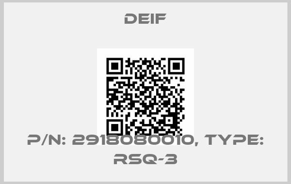 Deif-P/N: 2918080010, Type: RSQ-3