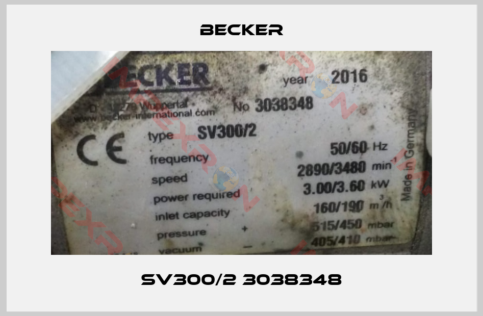 Becker-SV300/2 3038348