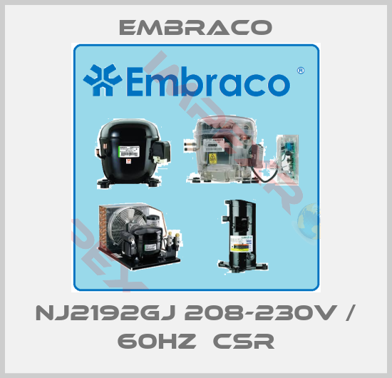 Embraco-NJ2192GJ 208-230V / 60Hz  CSR