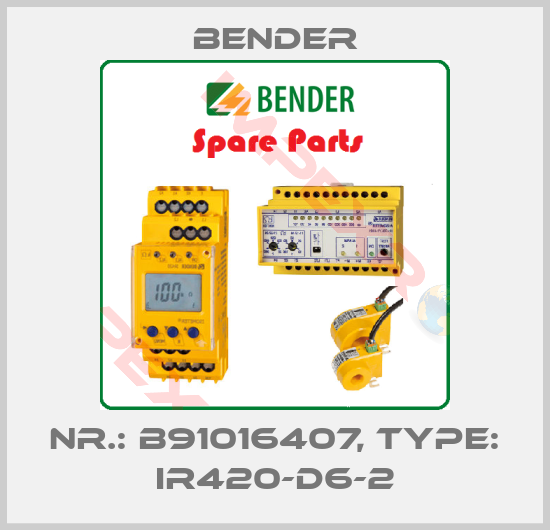 Bender-Nr.: B91016407, Type: IR420-D6-2
