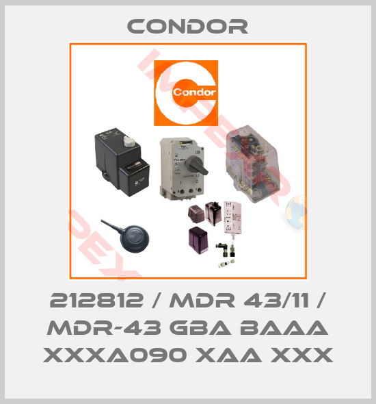 Condor-212812 / MDR 43/11 / MDR-43 GBA BAAA xxxA090 XAA XXX
