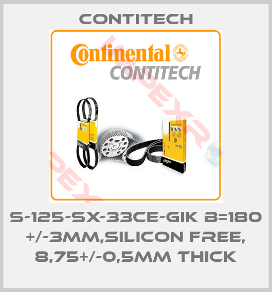 Contitech-S-125-SX-33CE-GIK b=180 +/-3mm,silicon free, 8,75+/-0,5mm thick