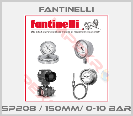 Fantinelli-SP208 / 150mm/ 0-10 bar