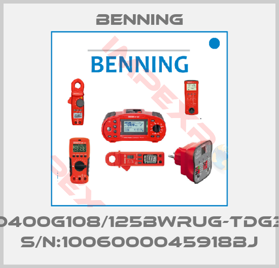 Benning-D400G108/125BWrug-TDG3 S/N:1006000045918Bj