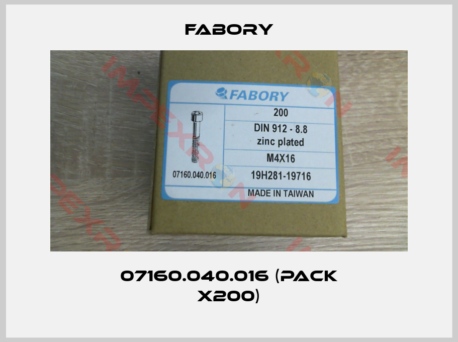 Fabory-07160.040.016 (pack x200)