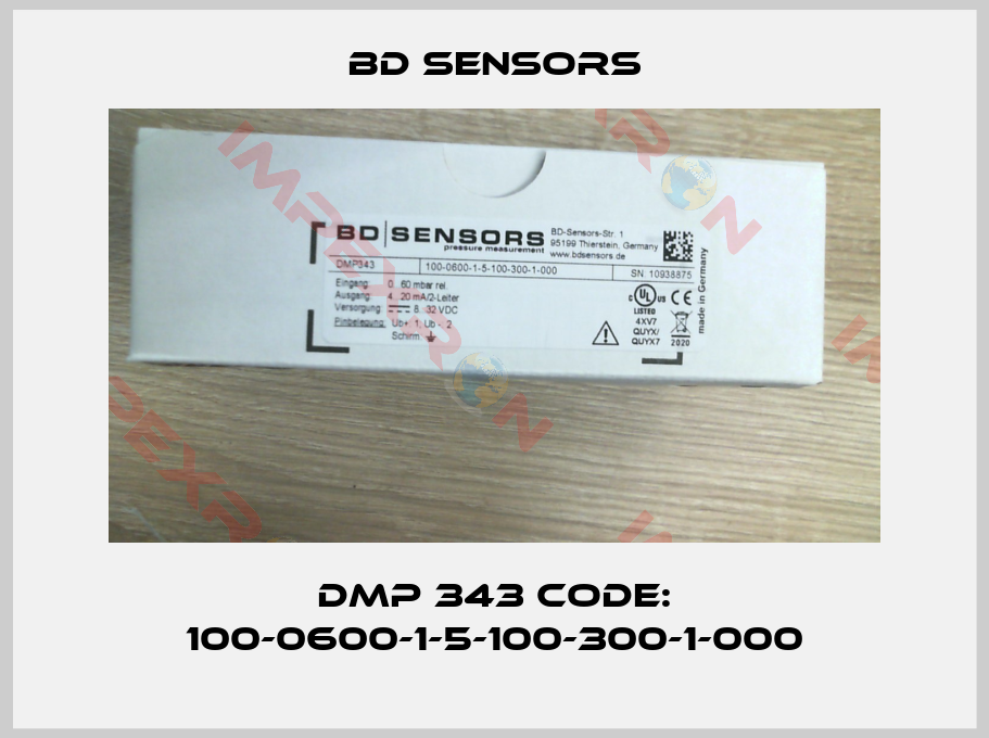 Bd Sensors-DMP 343 Code: 100-0600-1-5-100-300-1-000
