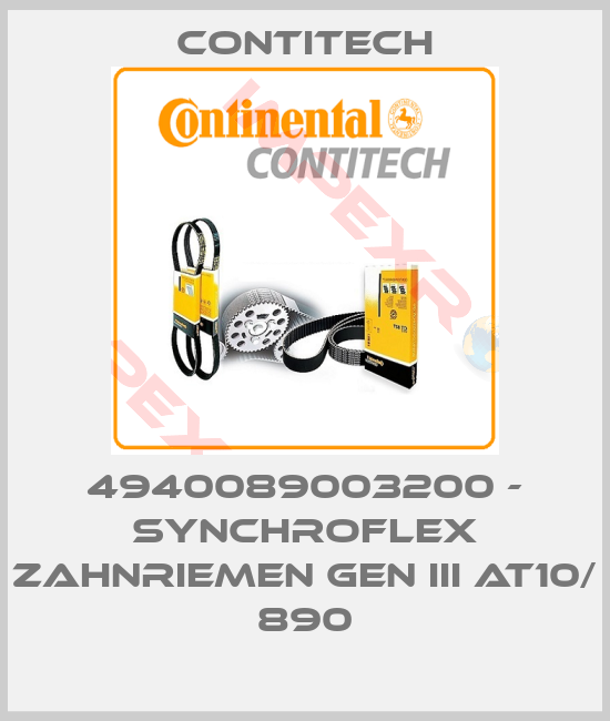 Contitech-4940089003200 - Synchroflex Zahnriemen GEN III AT10/ 890
