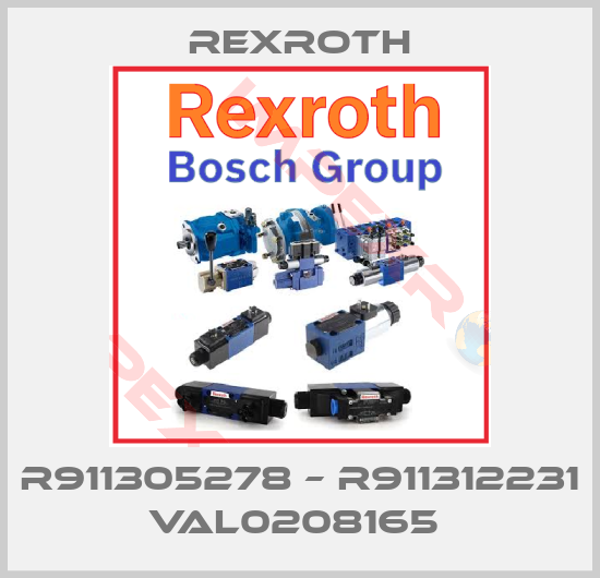 Rexroth-R911305278 – R911312231 VAL0208165 