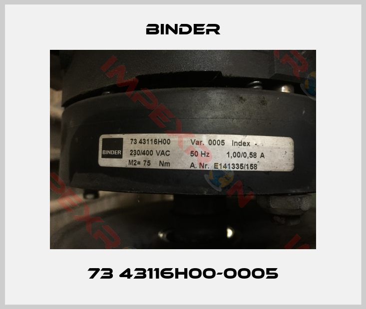 Binder-73 43116H00-0005