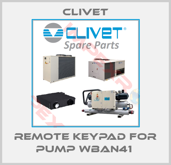 Clivet-remote keypad for pump WBAN41 