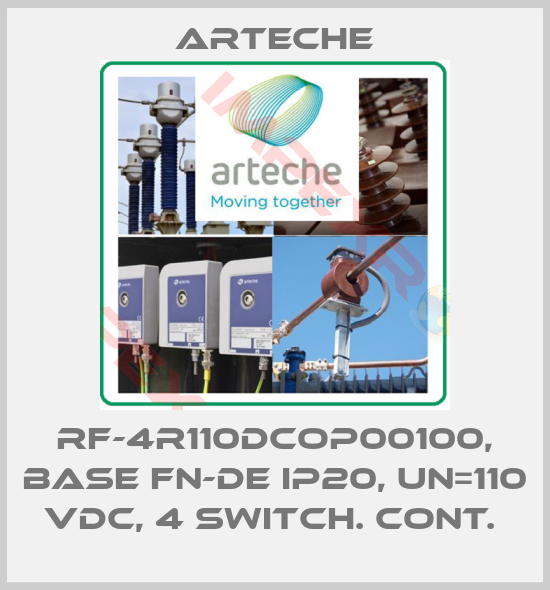 Arteche-RF-4R110DCOP00100, BASE FN-DE IP20, UN=110 VDC, 4 SWITCH. CONT. 