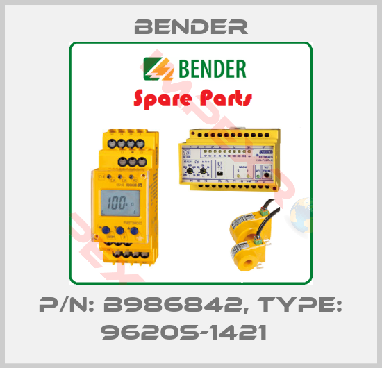 Bender-p/n: B986842, Type: 9620S-1421  