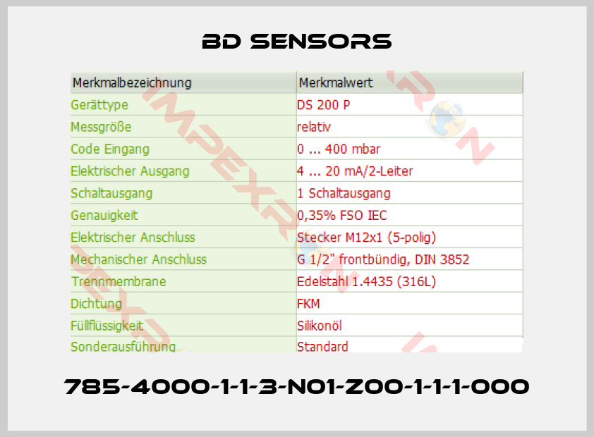 Bd Sensors-785-4000-1-1-3-N01-Z00-1-1-1-000