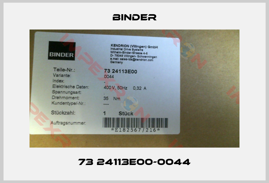 Binder-73 24113E00-0044