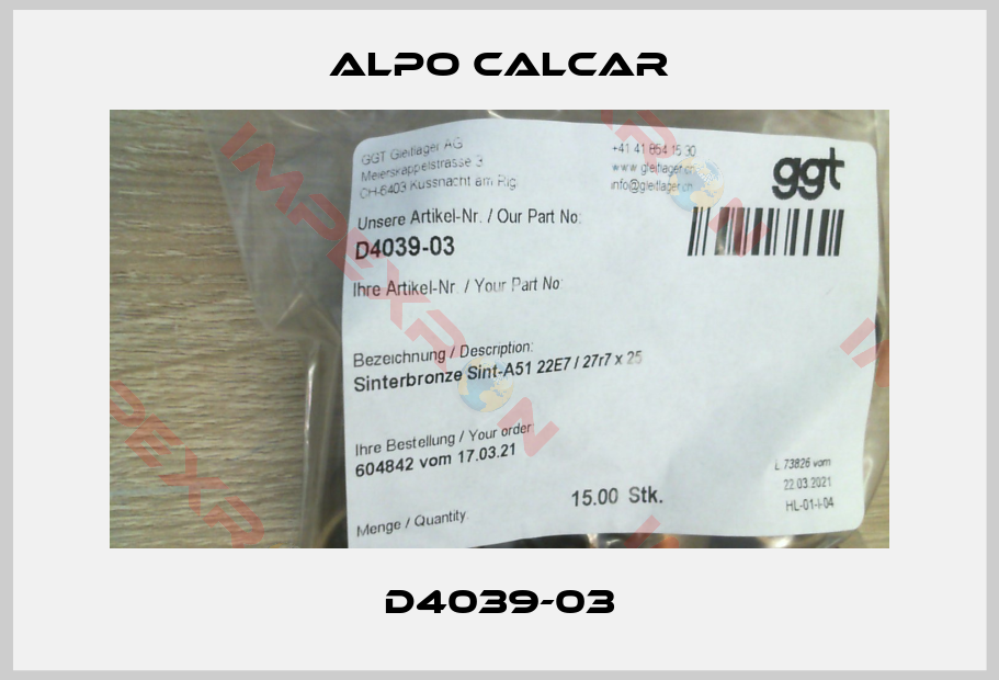 Alpo Calcar-D4039-03