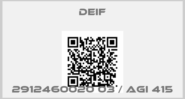 Deif-2912460020 03 / AGI 415