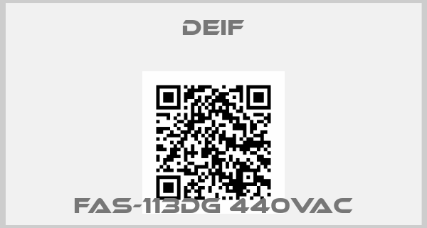 Deif-FAS-113DG 440VAC