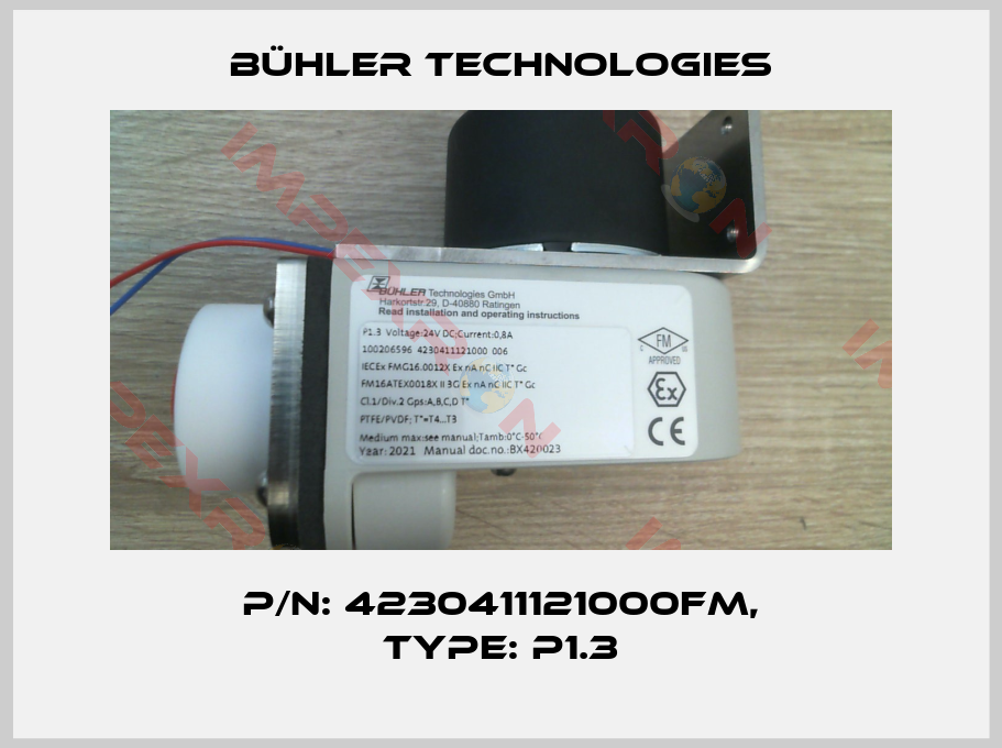 Bühler Technologies-P/N: 4230411121000FM, Type: P1.3