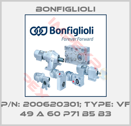 Bonfiglioli-p/n: 200620301; Type: VF 49 A 60 P71 B5 B3