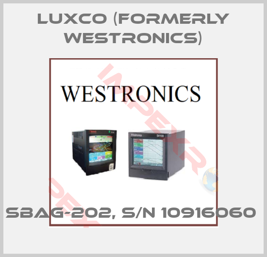 Luxco (formerly Westronics)-SBAG-202, S/N 10916060 