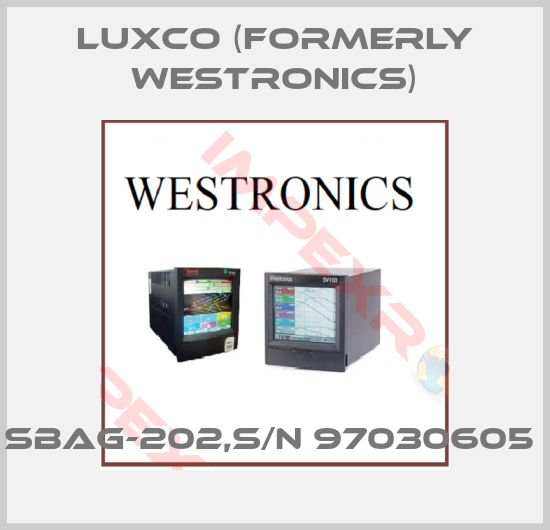 Luxco (formerly Westronics)-SBAG-202,S/N 97030605 