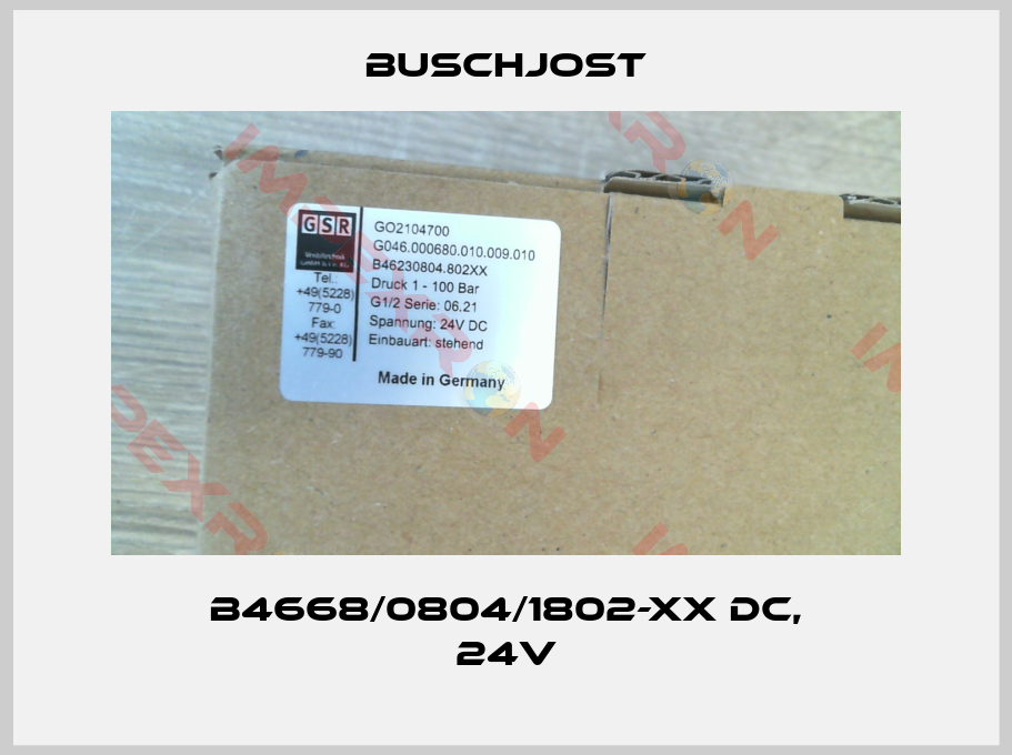 Buschjost-B4668/0804/1802-XX DC, 24V