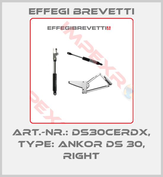 Effegi Brevetti-Art.-Nr.: DS30CERDX, Type: Ankor DS 30, right