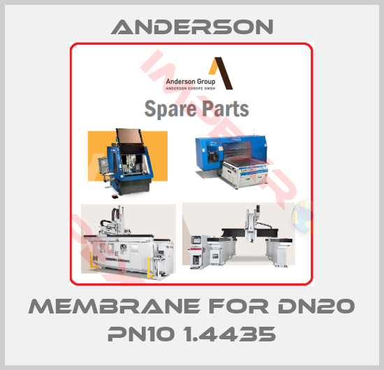 Anderson-Membrane for DN20 PN10 1.4435