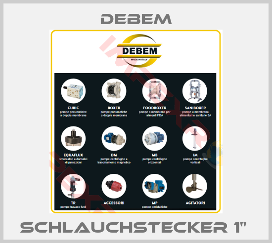 Debem-Schlauchstecker 1" 
