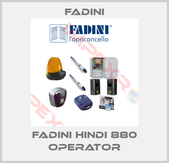 FADINI-Fadini HINDI 880 Operator